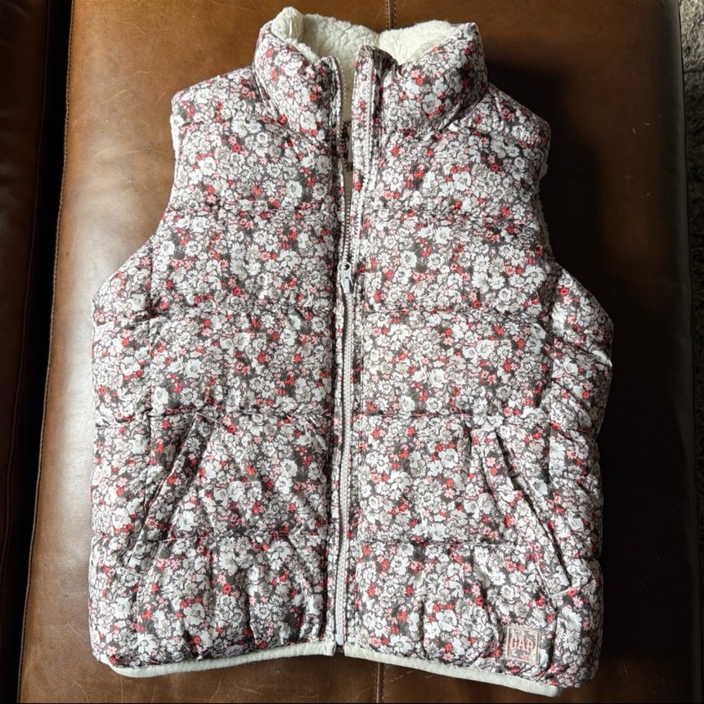 GAP Kids Floral Puffer Vest